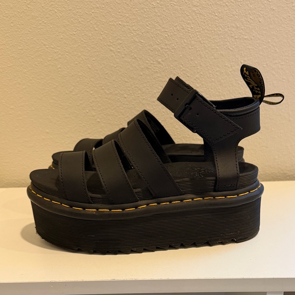 Dr. Martens Blaire Hydro Leather Platform Strap Sandals